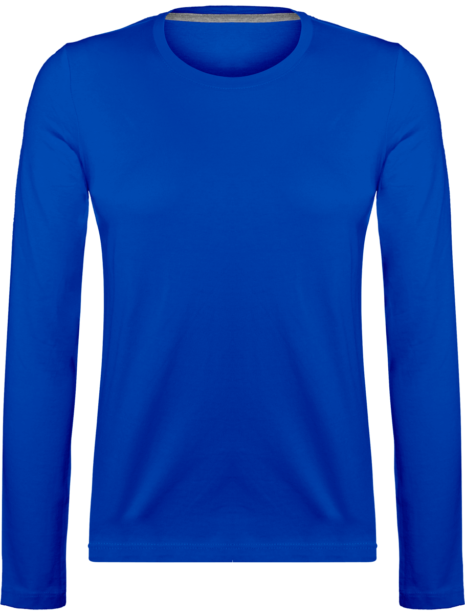 Long-Sleeved T-Shirt For Women 180Gr Light Royal Blue