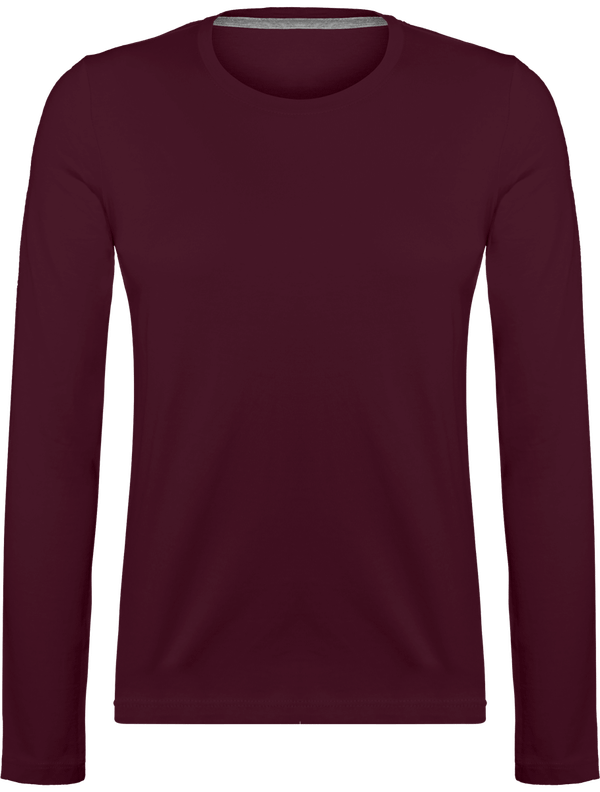 Langarm-T-Shirt Für Damen 180Gr Wine