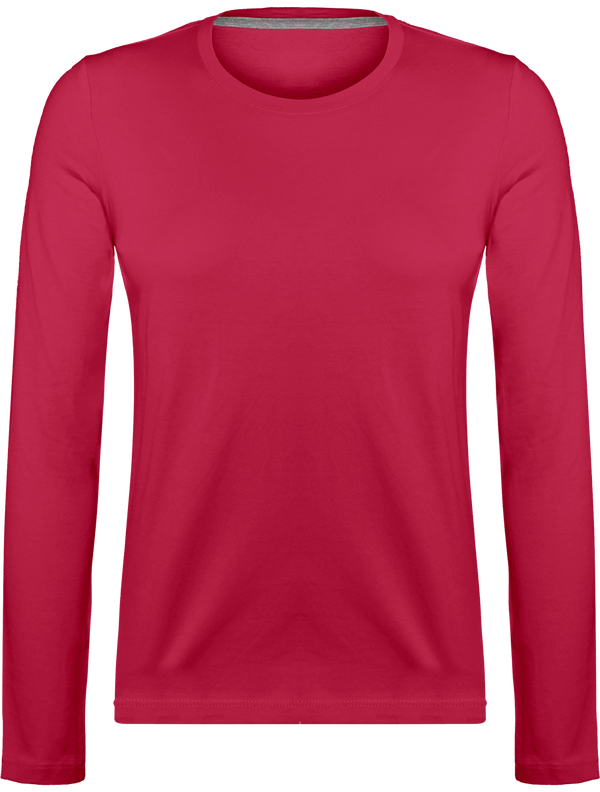 Langarm-T-Shirt Für Damen 180Gr Fuchsia