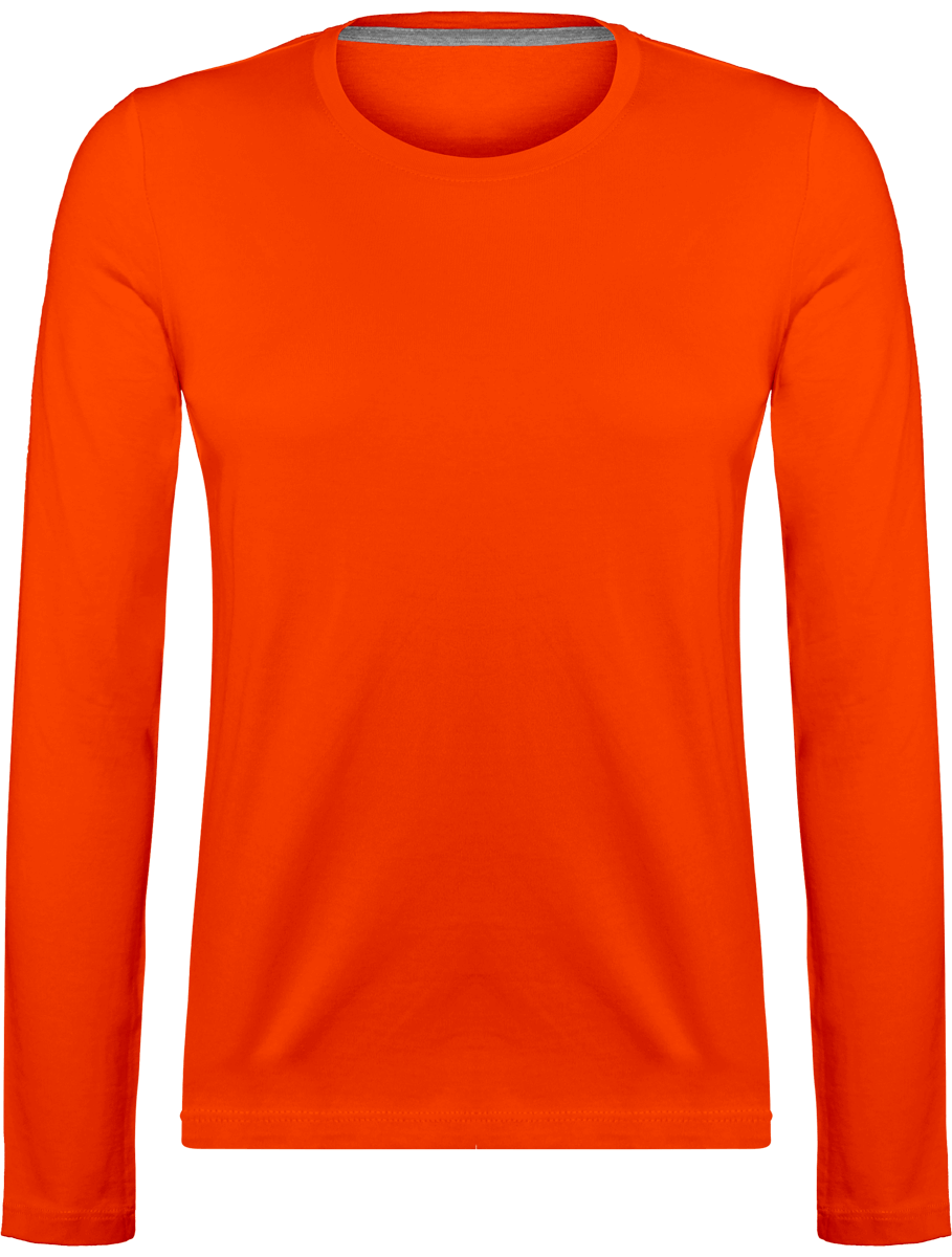 Tee-Shirt Manches Longues Femme 180Gr Orange