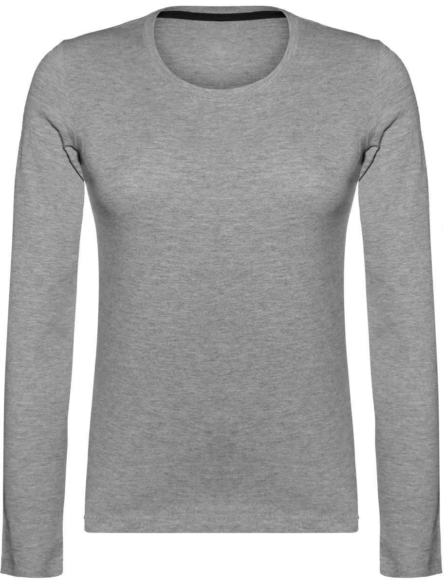 Women's Long Sleeve T-Shirt 180Gr Oxford Grey