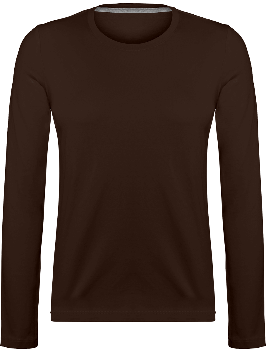 Long-Sleeved T-Shirt For Women 180Gr Chocolate