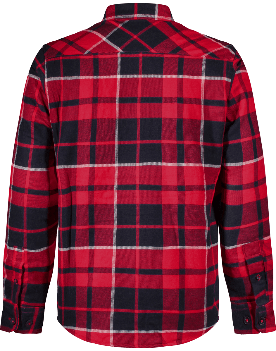 Chemise Doublée Polaire Style Canadienne | 100% Coton Flanelle Red / Navy