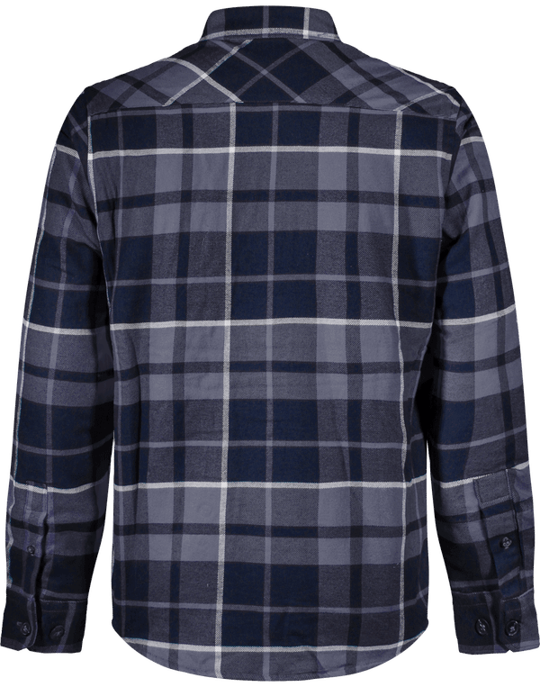 Chemise Doublée Polaire Style Canadienne | 100% Coton Flanelle Storm grey / Navy