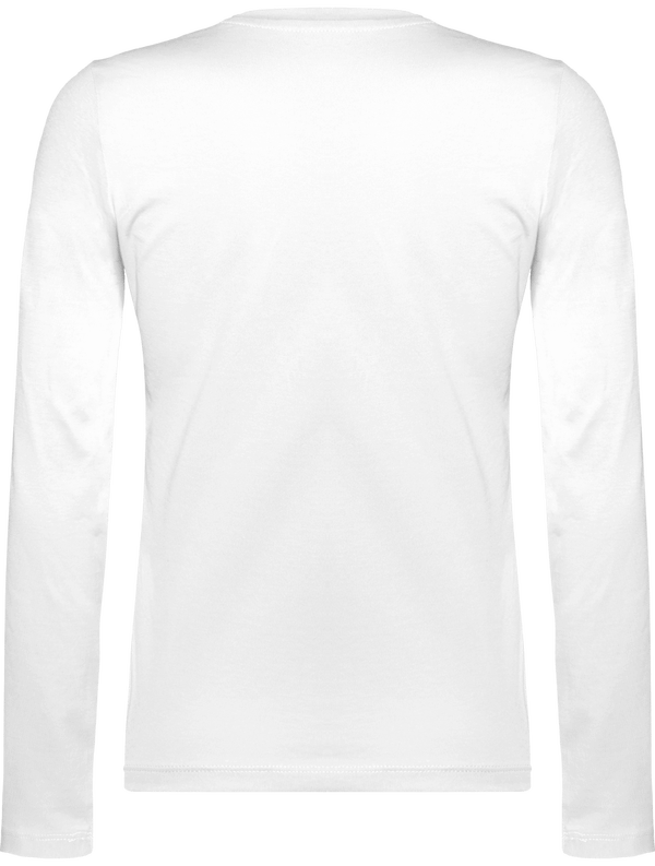 Long Sleeve V-Neck T-Shirt 185Gr White