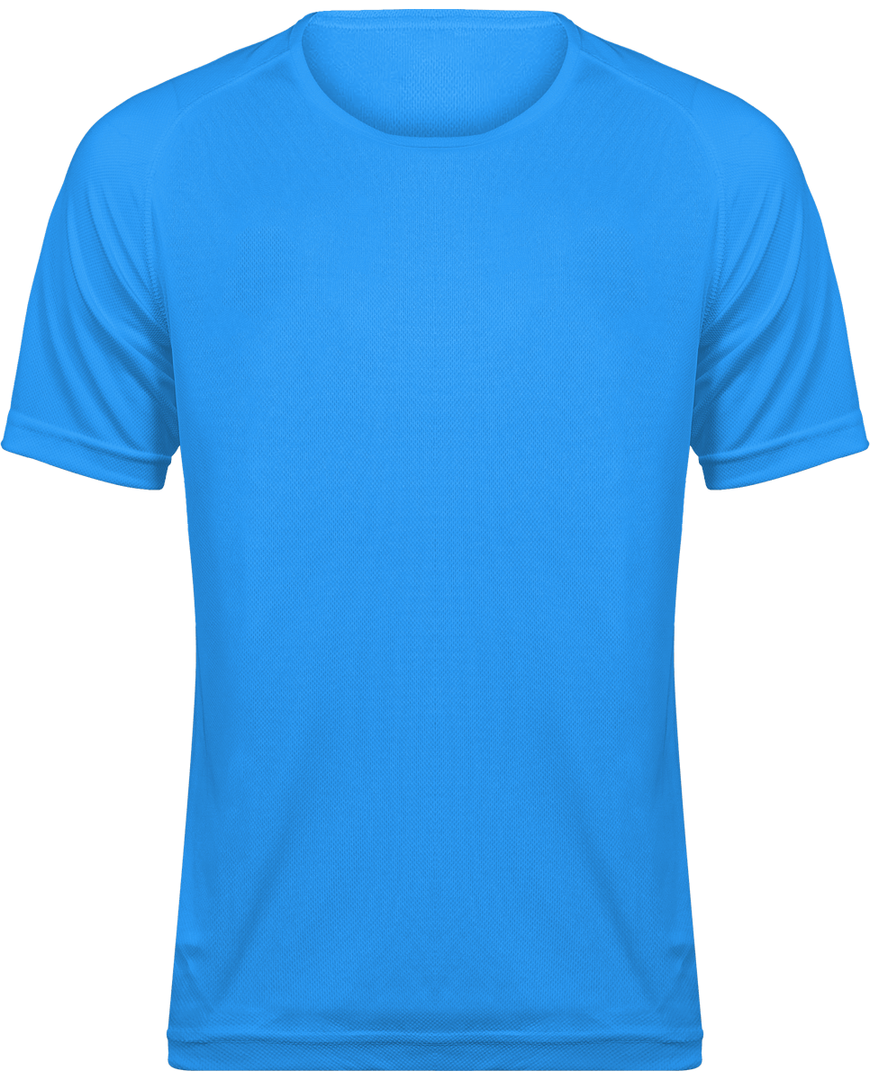 Customizable Men's Sport T-Shirt Aqua Blue