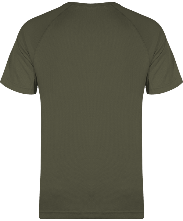 T shirt sport homme dos Olive