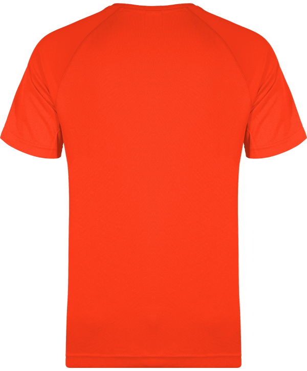 T shirt sport homme dos Orange