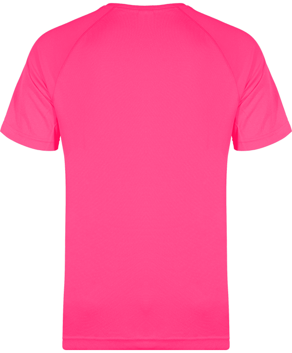 T shirt sport homme dos Fuchsia