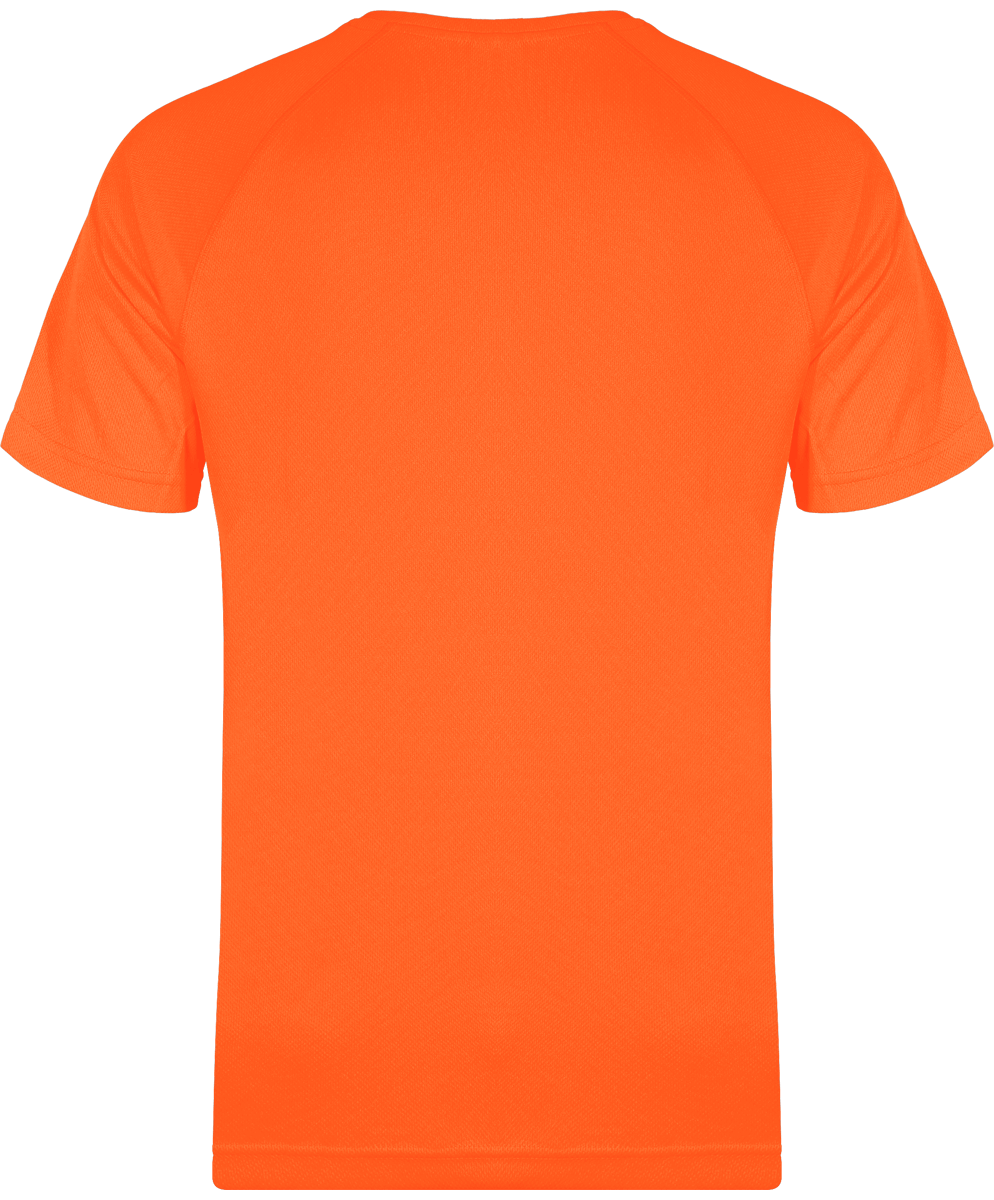 T shirt sport homme dos Fluorescent Orange