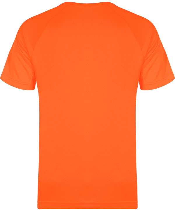 T shirt sport homme dos Fluorescent Orange