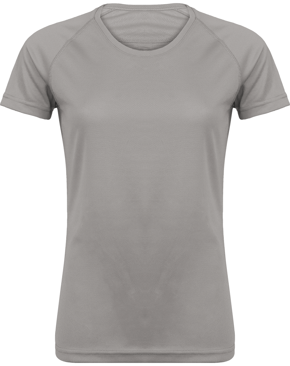 Sports Short Sleeves Shirts For Women Fine Grey