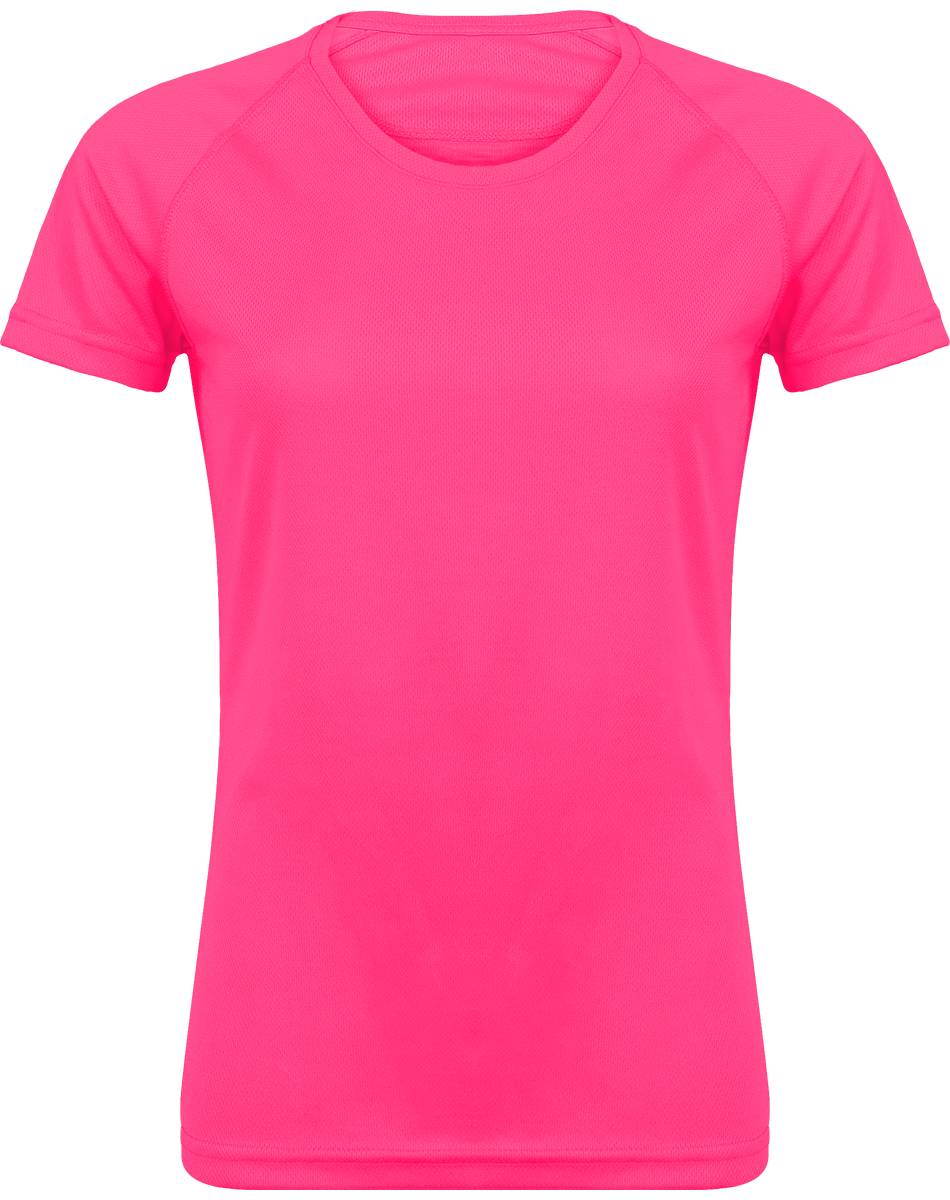 Sports Short Sleeves Shirts For Women Fuchsia