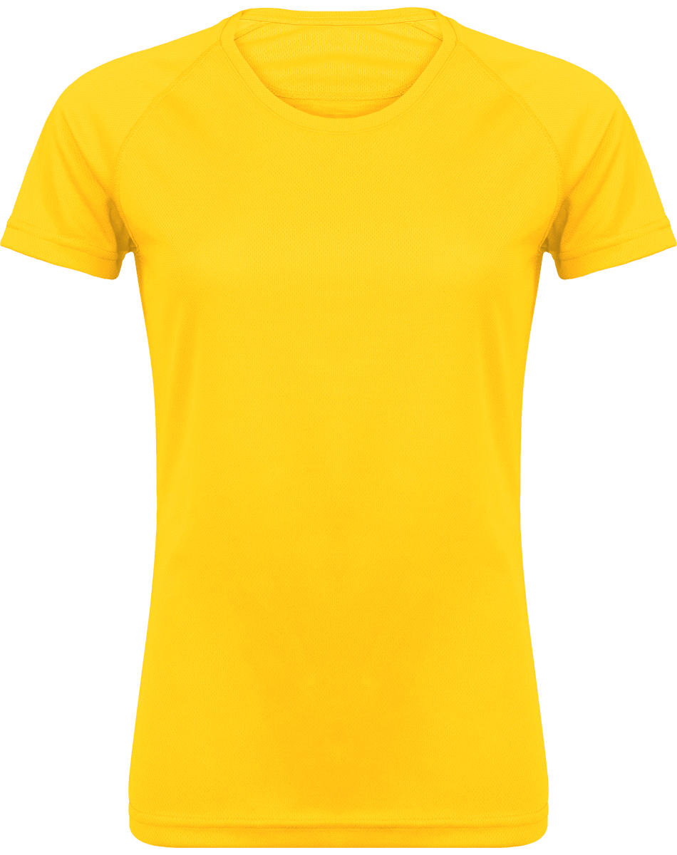 Sports Short Sleeves Shirts For Women True Yellow