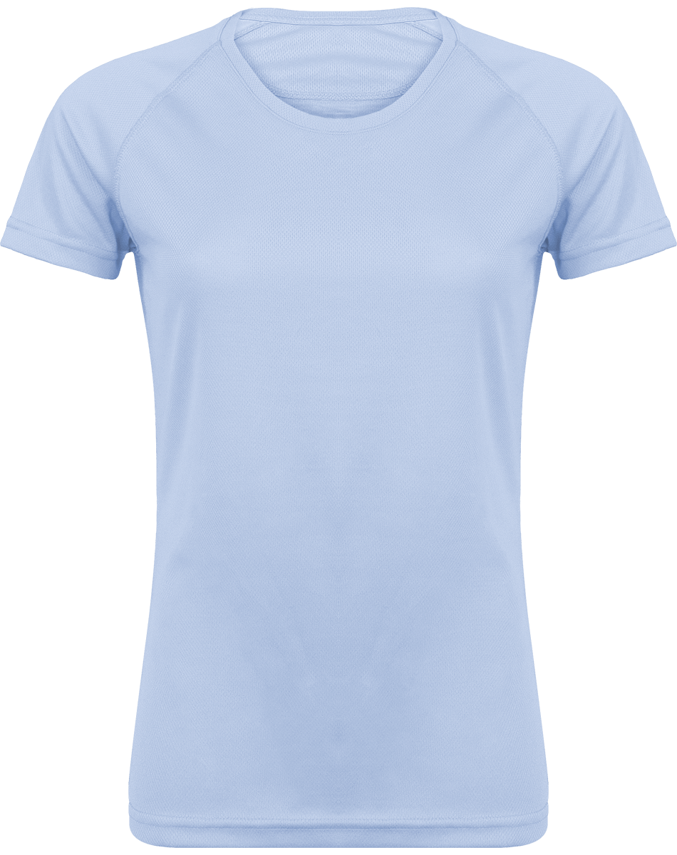 Sports Short Sleeves Shirts For Women Sky Blue