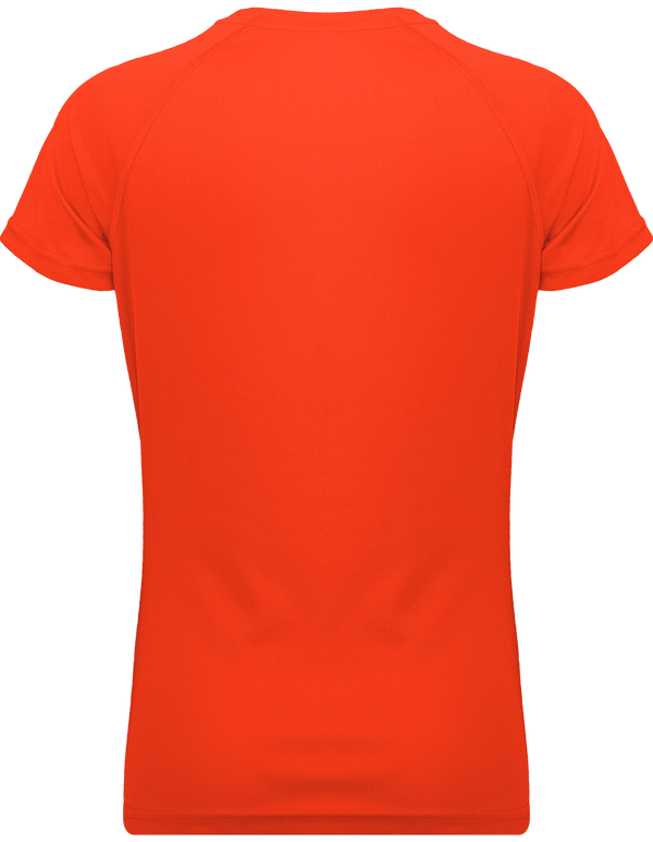 T shirt sport femme dos Orange