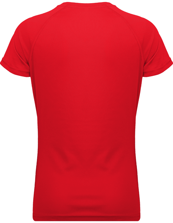 T shirt sport femme dos Red