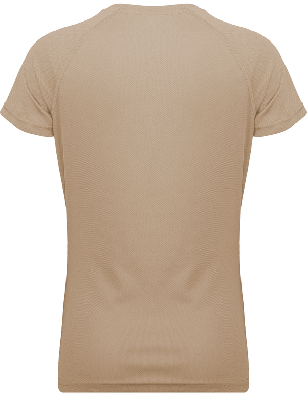 T shirt sport femme dos Sand