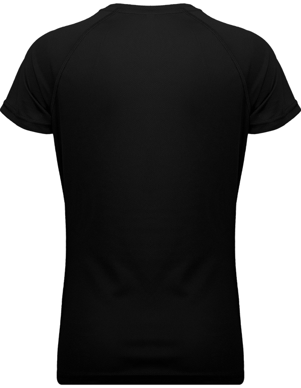T shirt sport femme dos Black