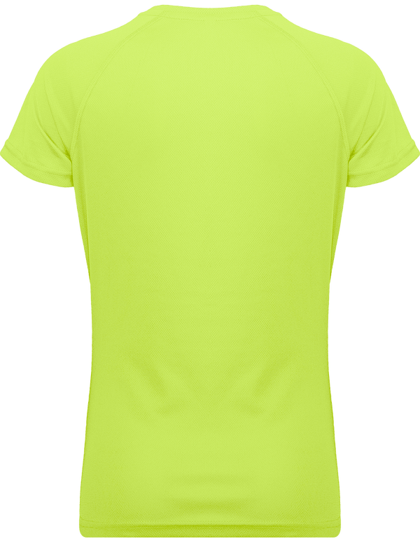 T shirt sport femme dos Lime