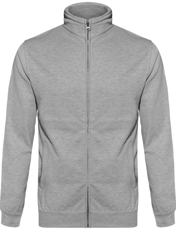 Sweat shirt zippe fresher face Heather Grey