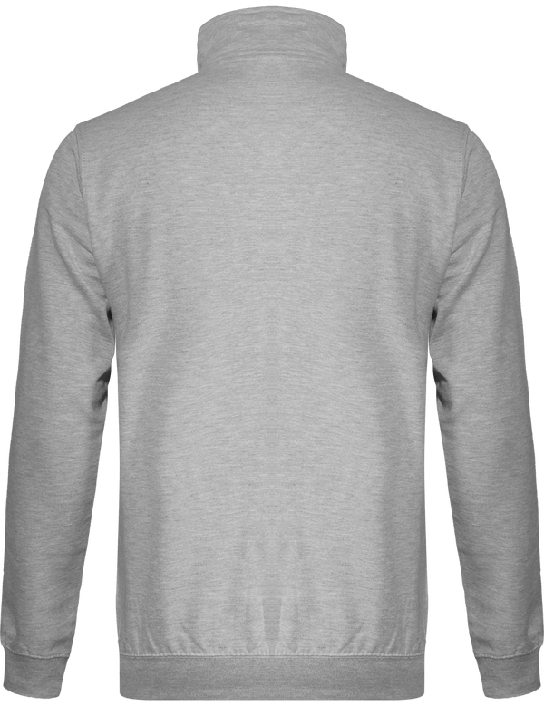 Sweat shirt zippe fresher dos Heather Grey