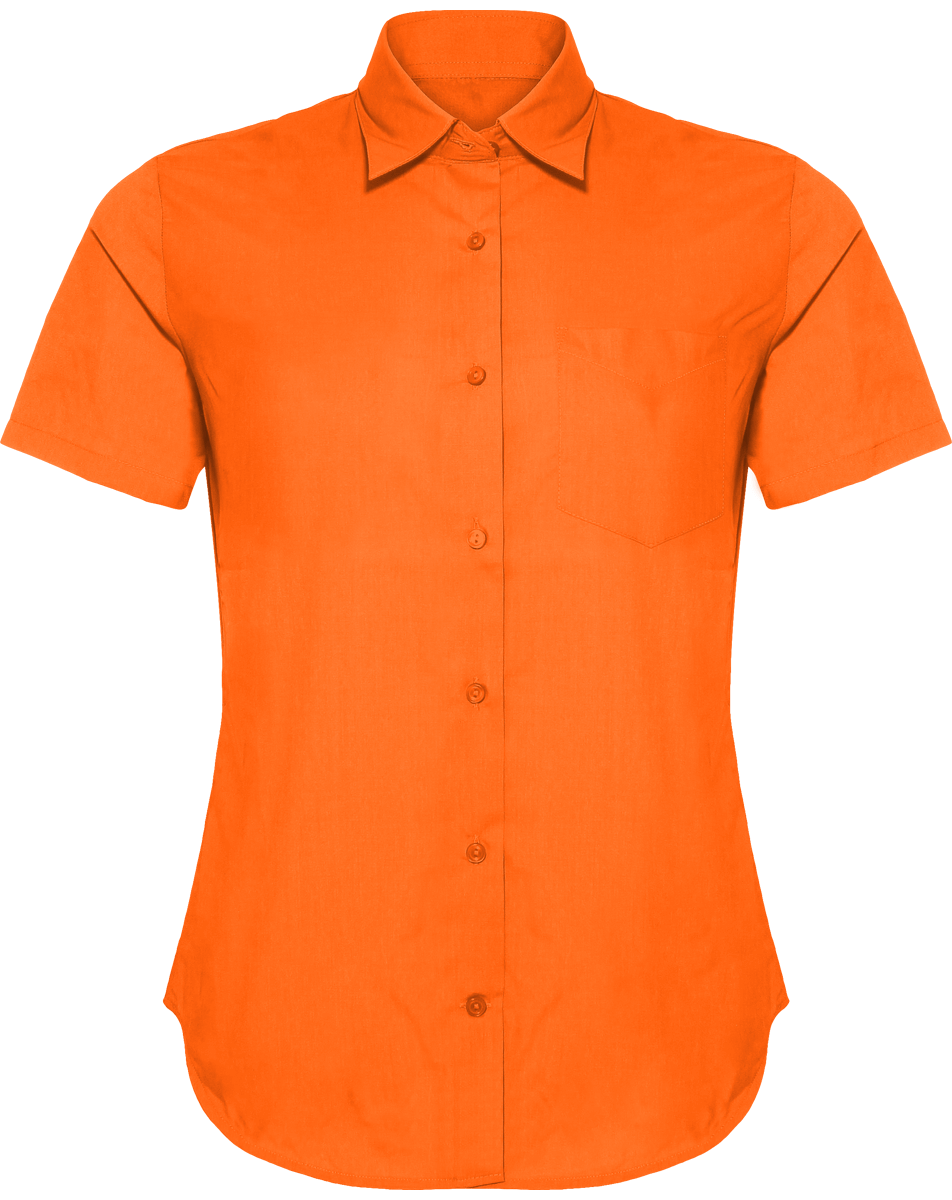 Short Sleeve Shirt Women Orange