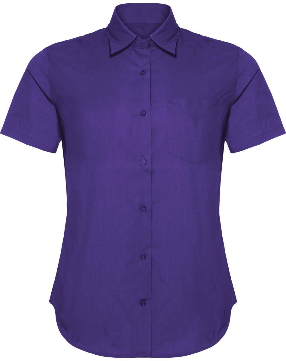 Short Sleeve Shirt Women Purple