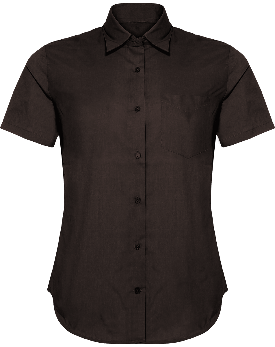 Chemise Manches Courtes Femme  Brown