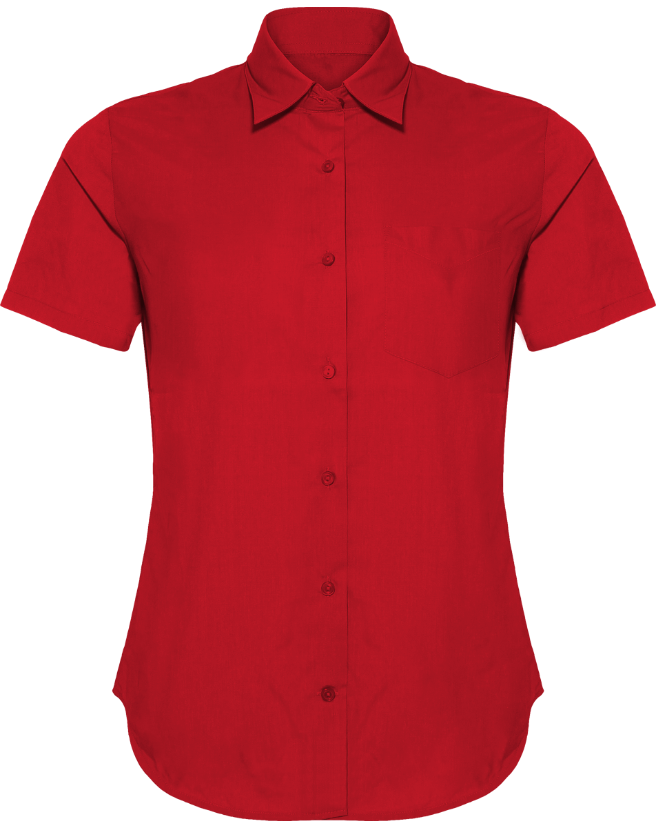 Chemise Manches Courtes Femme  Classic Red