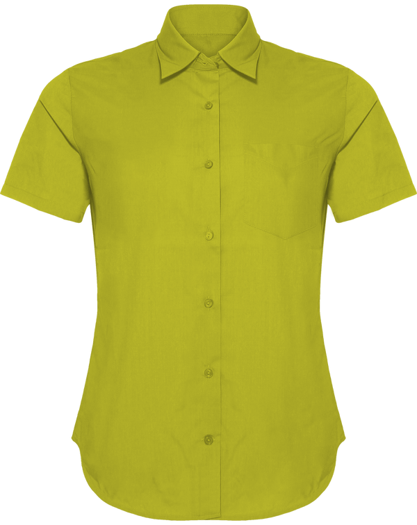 Chemise Manches Courtes Femme  Burnt Lime