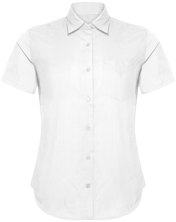 Chemise manches courtes femme plexus White