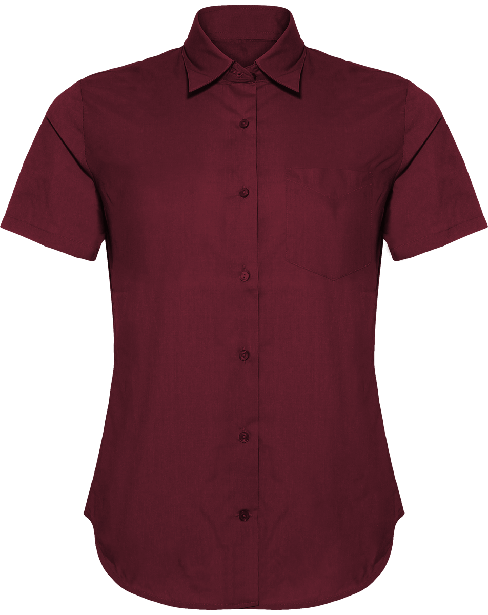 Women's Short Sleeve Shirt Wine