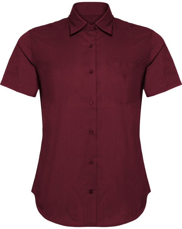 Women's Short Sleeve Shirt Wine