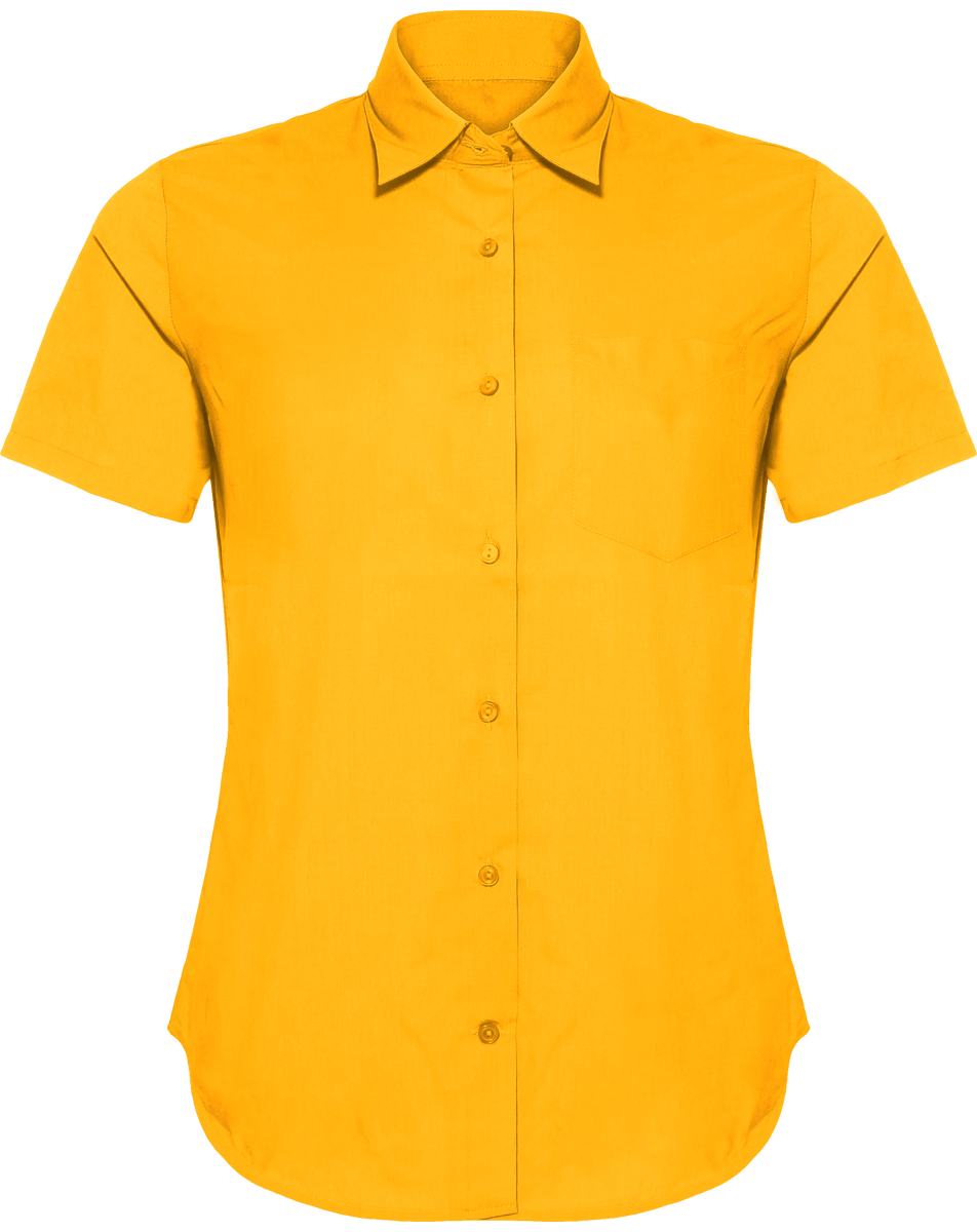 Short Sleeve Shirt Women Yellow