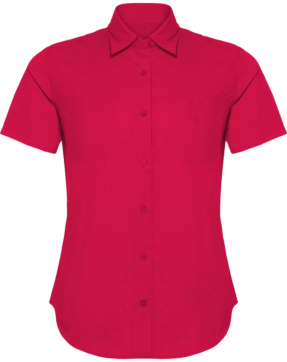 Short Sleeve Shirt Women Fuchsia