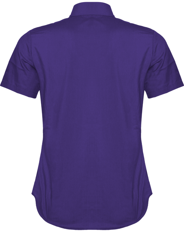 Chemise manches courtes femme dos Purple