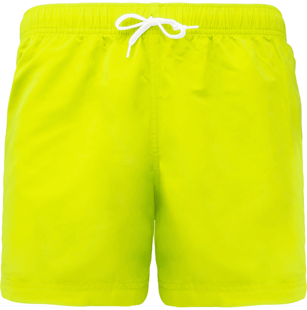 Short De Bain Homme Personnalisé | Broderie  Fluorescent Yellow