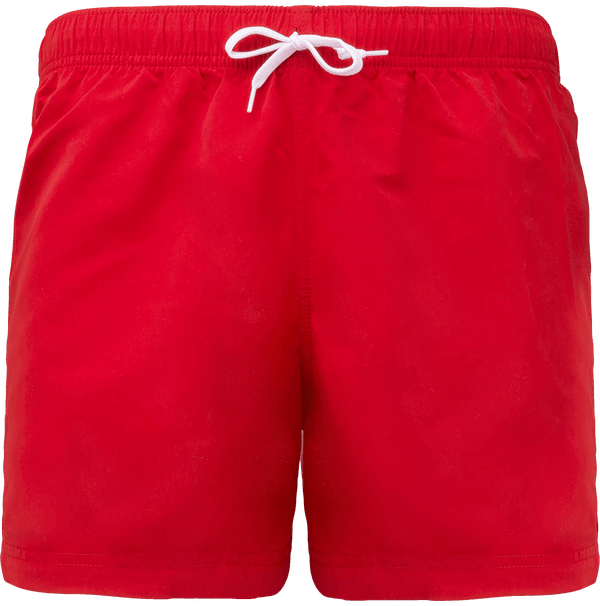 Short De Bain Homme Personnalisé | Broderie  Sporty Red