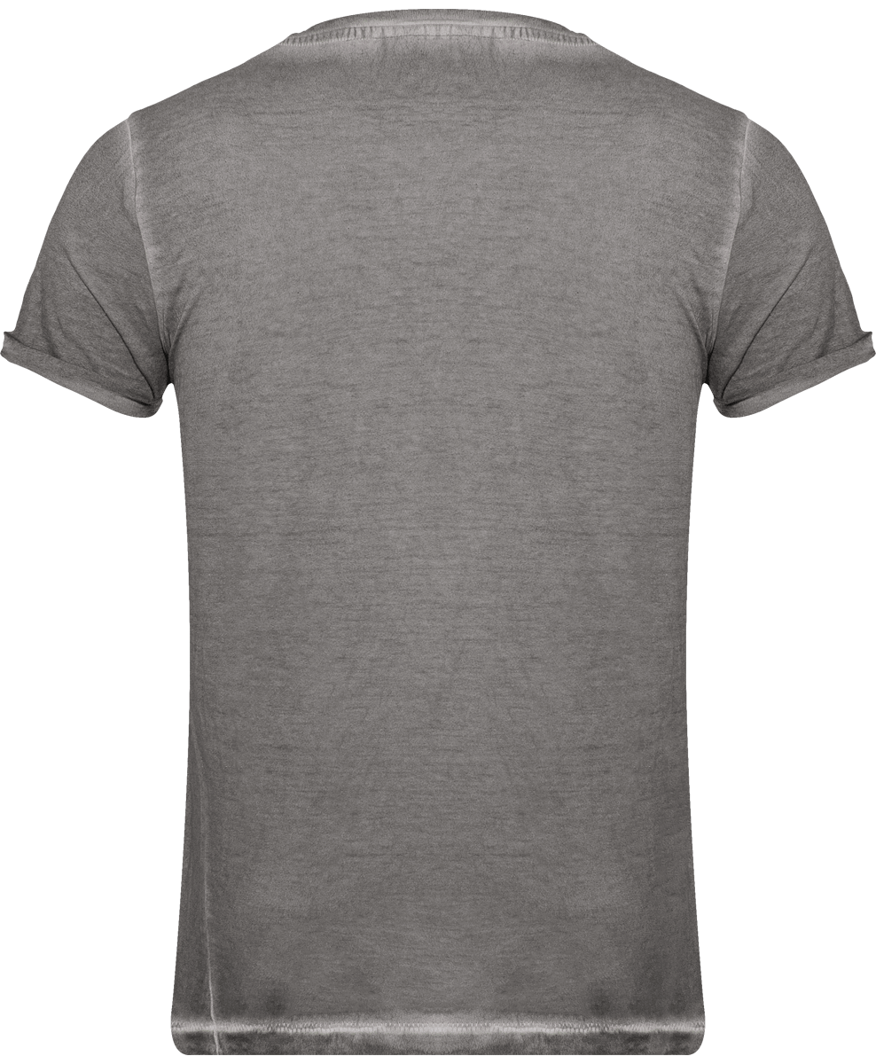 T-Shirt Homme Délavé | Broderie Et Impression  Grey Clash