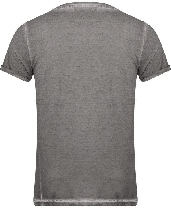 T-Shirt Homme Délavé | Broderie Et Impression  Grey Clash