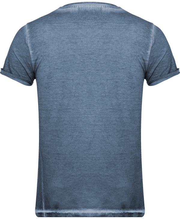 T-Shirt Homme Délavé | Broderie Et Impression  Blue Clash