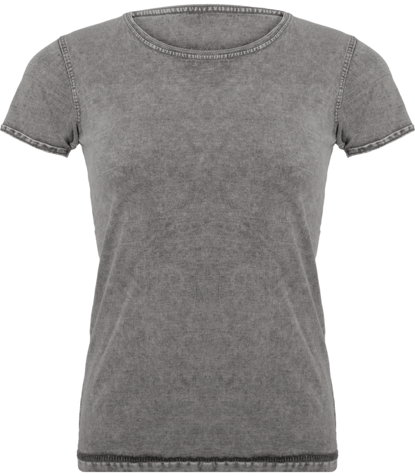 Camiseta Deslavada Mujer Grey Clash