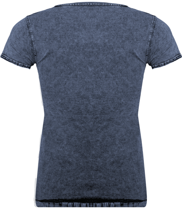 Tee shirt femme delave dos Blue Clash