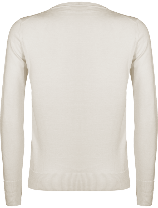 Pull over merinos col v femme dos Off White