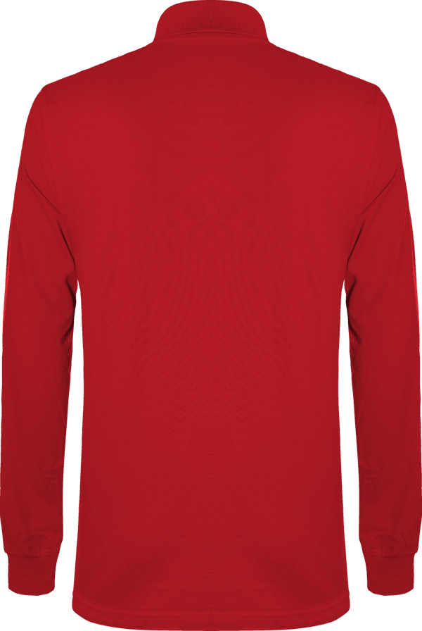 Polo manches longues homme 220g dos Red