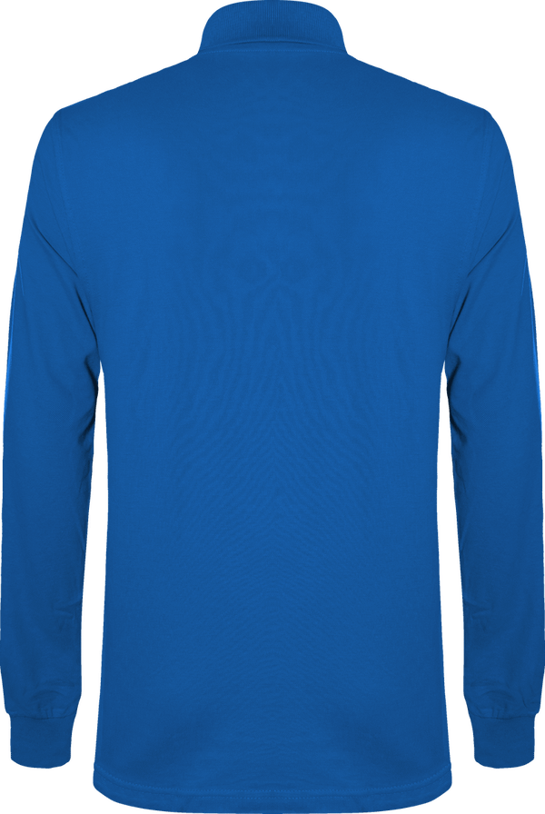 Polo manches longues homme 220g dos Royal Blue