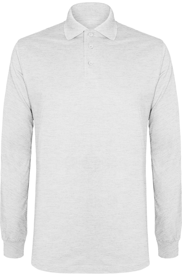 Polo Maille Piquée Manches Longues Ash