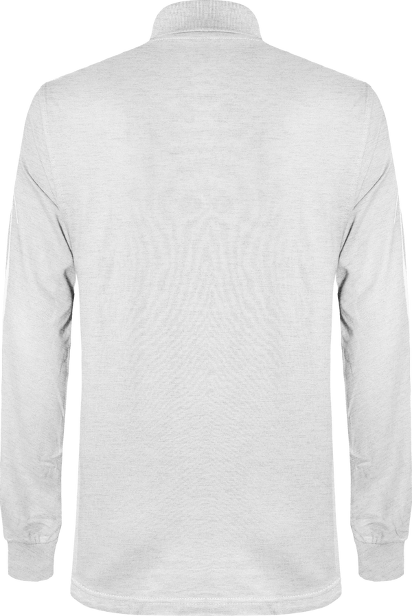 Polo manches longues homme 220g dos Ash