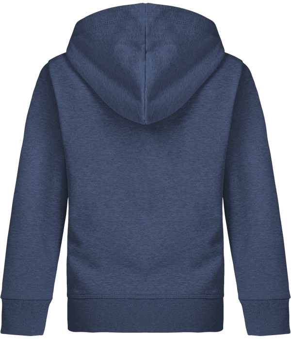 Sweat shirt zippe enfant mini voyages sherpa dos Dark Heather Blue